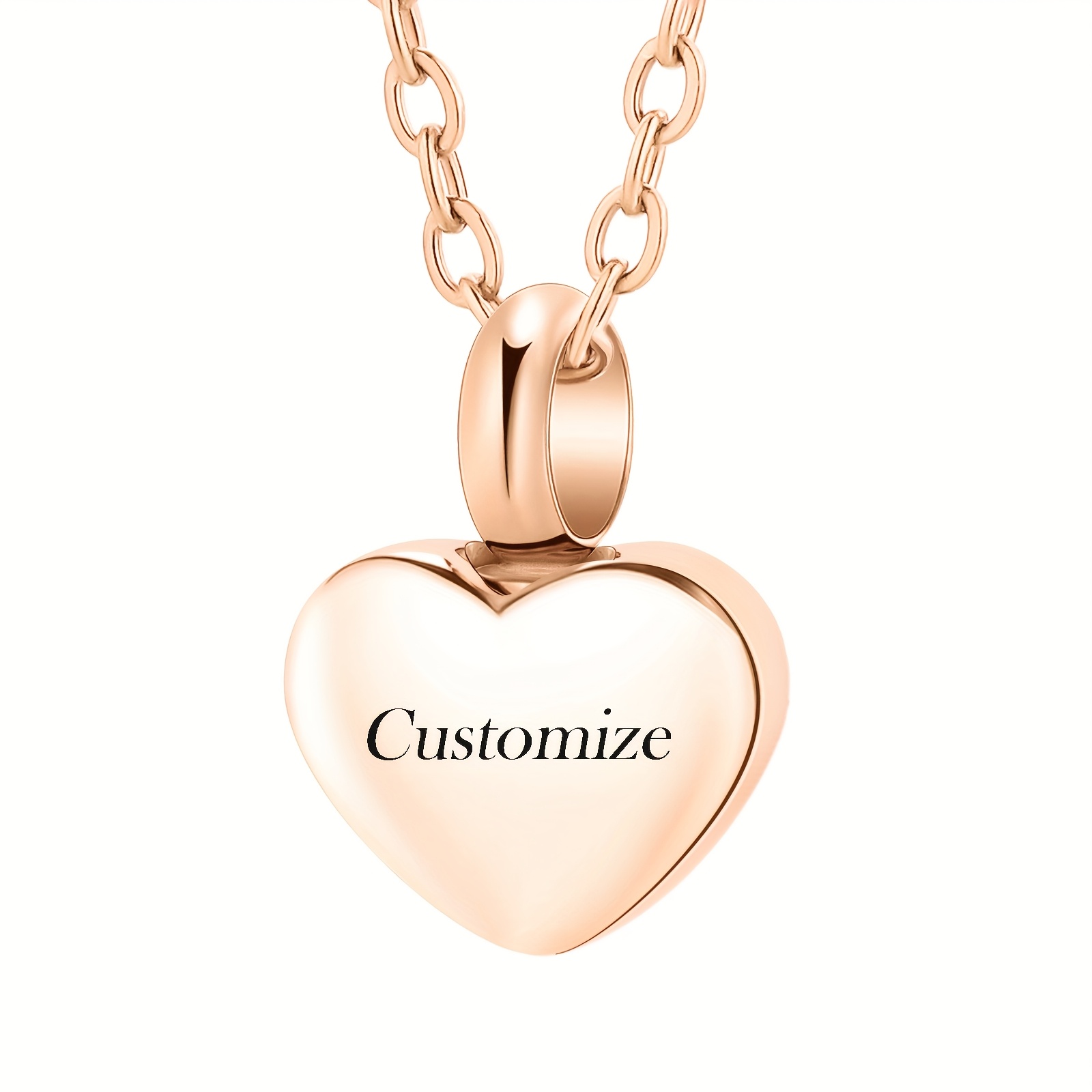Custom Mini Heart Urn Necklace — Personalized Memorial Gift